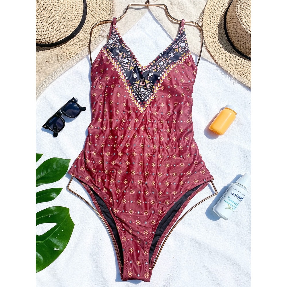 CUPSHE Boho Print One Piece Swimsuit | NWT – SIZE L - Picture 5 of 11